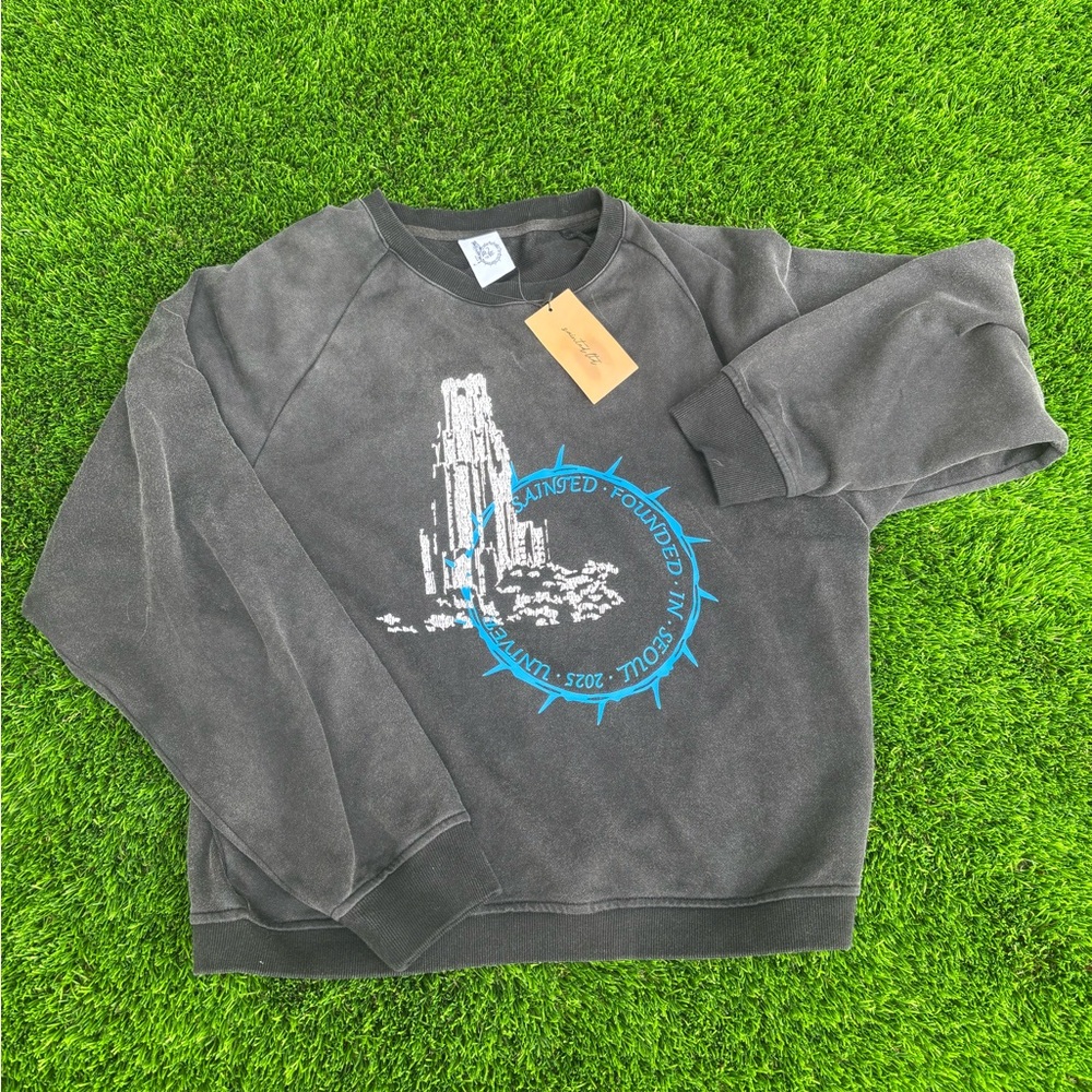 Men's Gray Sweater with Graphic Design